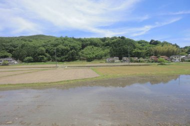 Ülke tarafında tramvay pencereden görüntüleme