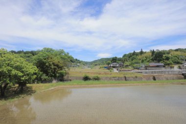Ülke tarafında tramvay pencereden görüntüleme