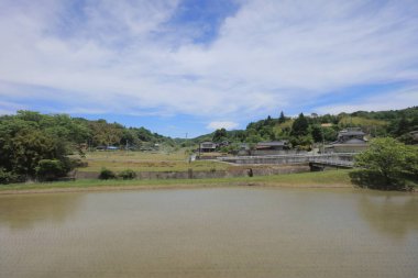 Ülke tarafında tramvay pencereden görüntüleme