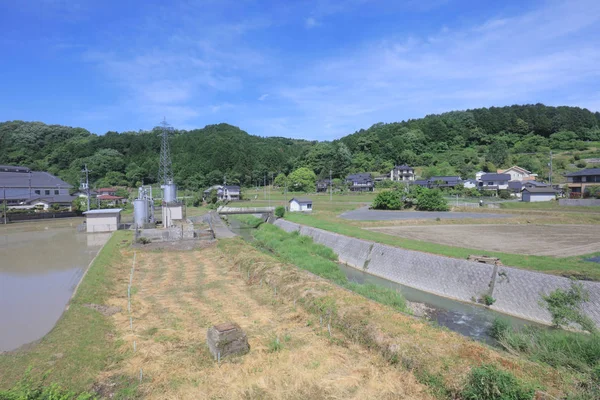 Bekijken Door Tram Raam Van Het Platteland — Stockfoto