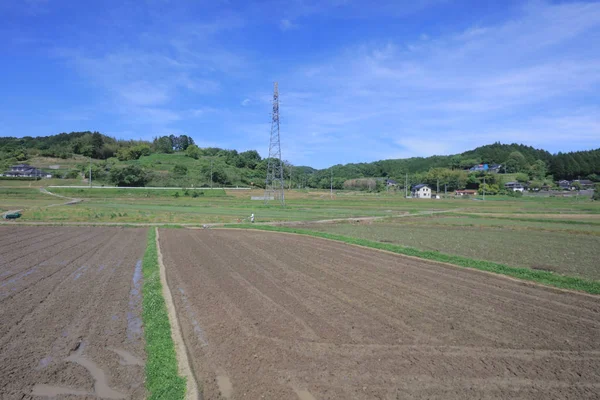 Bekijken Door Tram Raam Van Het Platteland — Stockfoto