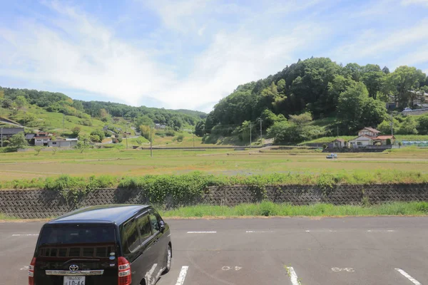Ülke tarafında tramvay pencereden görüntüleme