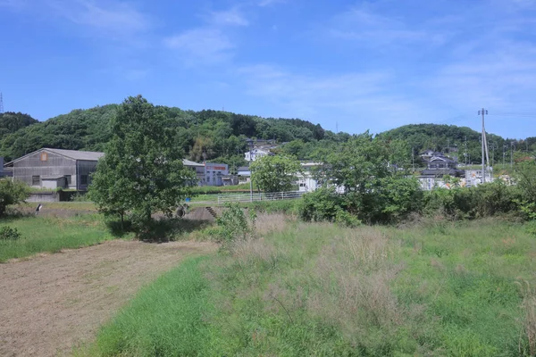 View through tram window of the country side