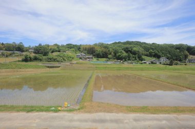 Ülke tarafında tramvay pencereden görüntüleme