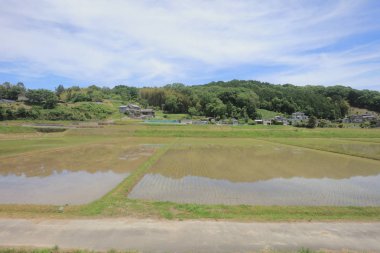 Ülke tarafında tramvay pencereden görüntüleme