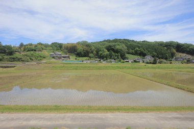 Ülke tarafında tramvay pencereden görüntüleme