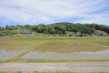 Ülke tarafında tramvay pencereden görüntüleme