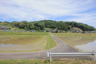 Ülke tarafında tramvay pencereden görüntüleme