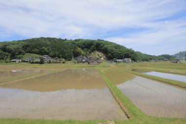 Ülke tarafında tramvay pencereden görüntüleme