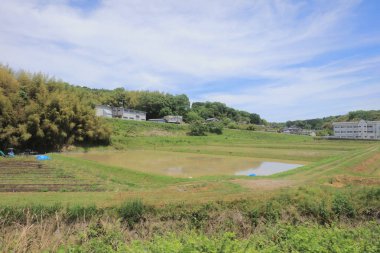 Ülke tarafında tramvay pencereden görüntüleme