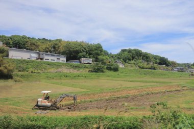 Ülke tarafında tramvay pencereden görüntüleme