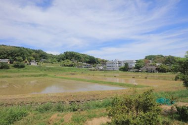 Ülke tarafında tramvay pencereden görüntüleme