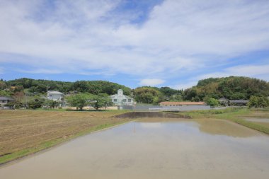 Ülke tarafında tramvay pencereden görüntüleme