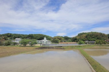 Ülke tarafında tramvay pencereden görüntüleme