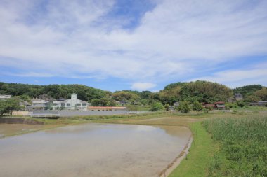 Ülke tarafında tramvay pencereden görüntüleme