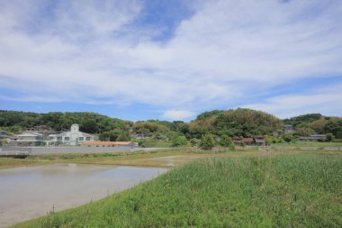 Ülke tarafında tramvay pencereden görüntüleme