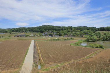 Ülke tarafında tramvay pencereden görüntüleme