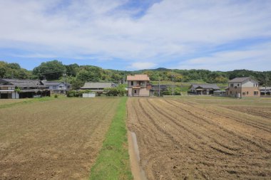 Ülke tarafında tramvay pencereden görüntüleme