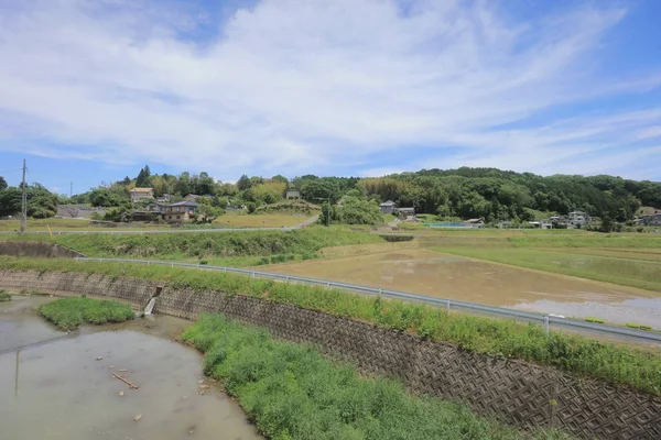 Ülke tarafında tramvay pencereden görüntüleme