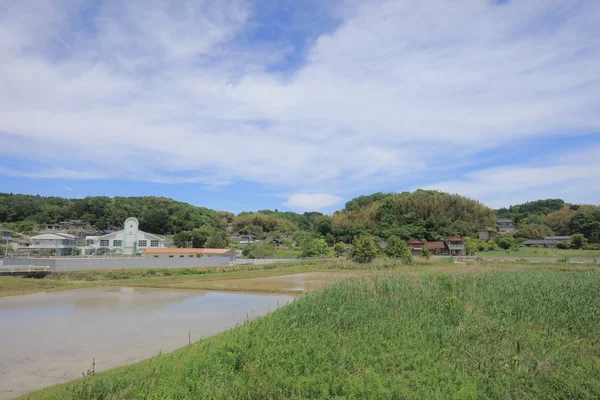 Ülke tarafında tramvay pencereden görüntüleme
