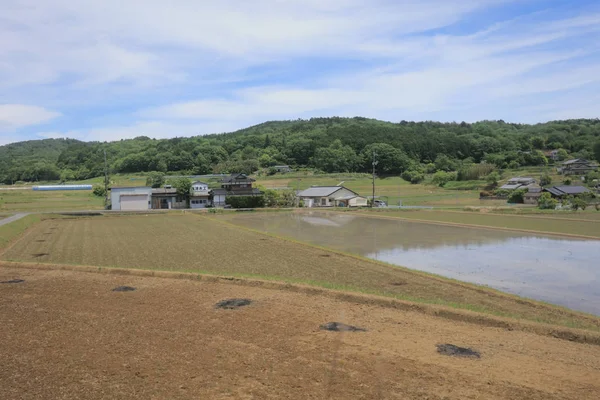 Ülke tarafında tramvay pencereden görüntüleme