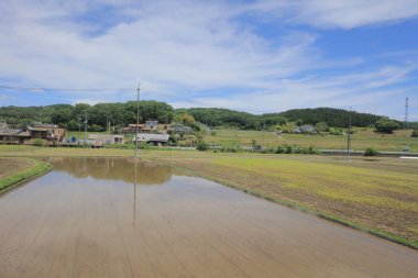 Ülke tarafında tramvay pencereden görüntüleme