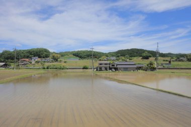 Ülke tarafında tramvay pencereden görüntüleme