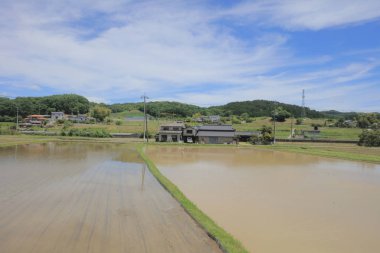 Ülke tarafında tramvay pencereden görüntüleme