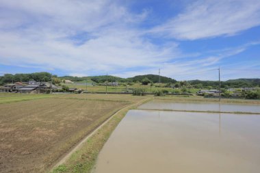 Ülke tarafında tramvay pencereden görüntüleme
