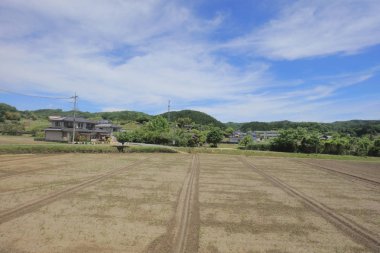 Ülke tarafında tramvay pencereden görüntüleme