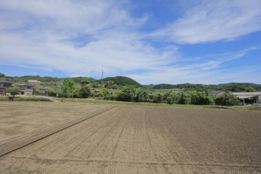 Ülke tarafında tramvay pencereden görüntüleme