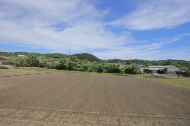 Ülke tarafında tramvay pencereden görüntüleme