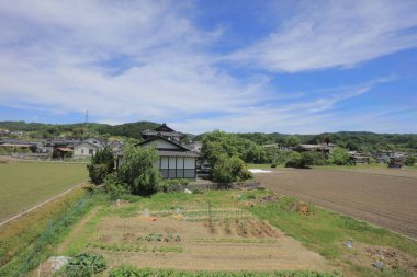 Ülke tarafında tramvay pencereden görüntüleme
