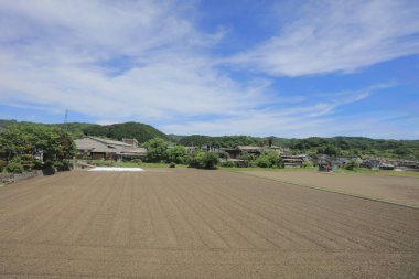 Ülke tarafında tramvay pencereden görüntüleme