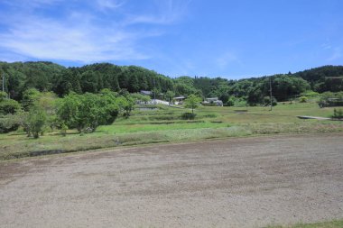 Ülke tarafında tramvay pencereden görüntüleme