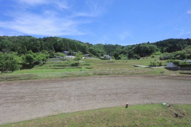 Ülke tarafında tramvay pencereden görüntüleme