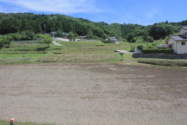 Ülke tarafında tramvay pencereden görüntüleme