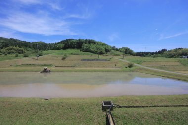 Ülke tarafında tramvay pencereden görüntüleme