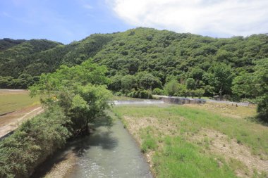 Ülke tarafında tramvay pencereden görüntüleme