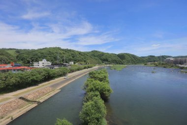 Ülke tarafında tramvay pencereden görüntüleme