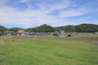 Ülke tarafında tramvay pencereden görüntüleme