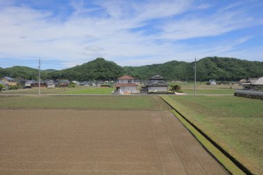 Ülke tarafında tramvay pencereden görüntüleme