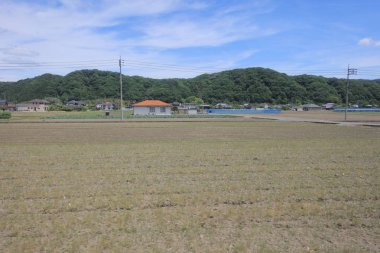 Ülke tarafında tramvay pencereden görüntüleme