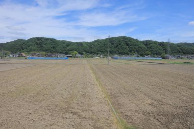 Ülke tarafında tramvay pencereden görüntüleme