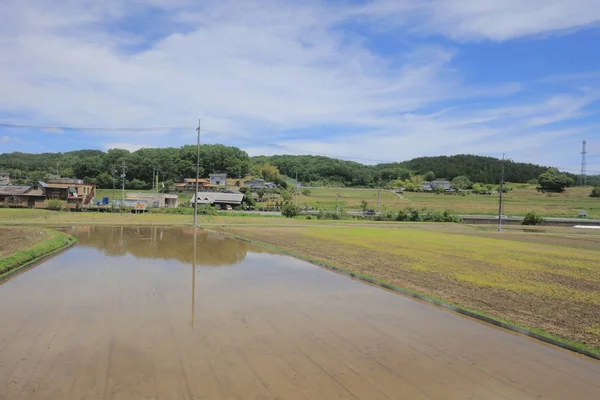 Ülke tarafında tramvay pencereden görüntüleme