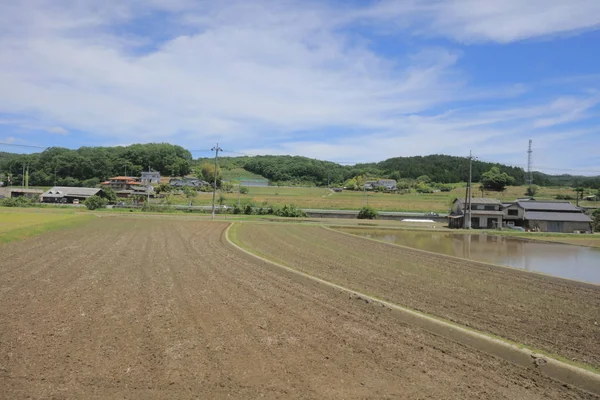 Bekijken Door Tram Raam Van Het Platteland — Stockfoto