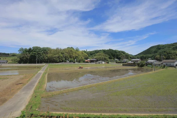 Ülke tarafında tramvay pencereden görüntüleme