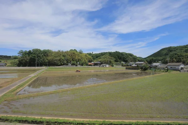 Ülke tarafında tramvay pencereden görüntüleme
