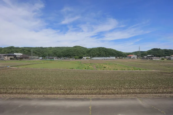 Ülke tarafında tramvay pencereden görüntüleme