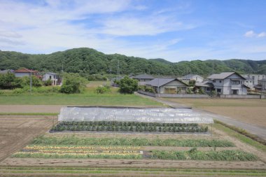 Ülke tarafında tramvay pencereden görüntüleme